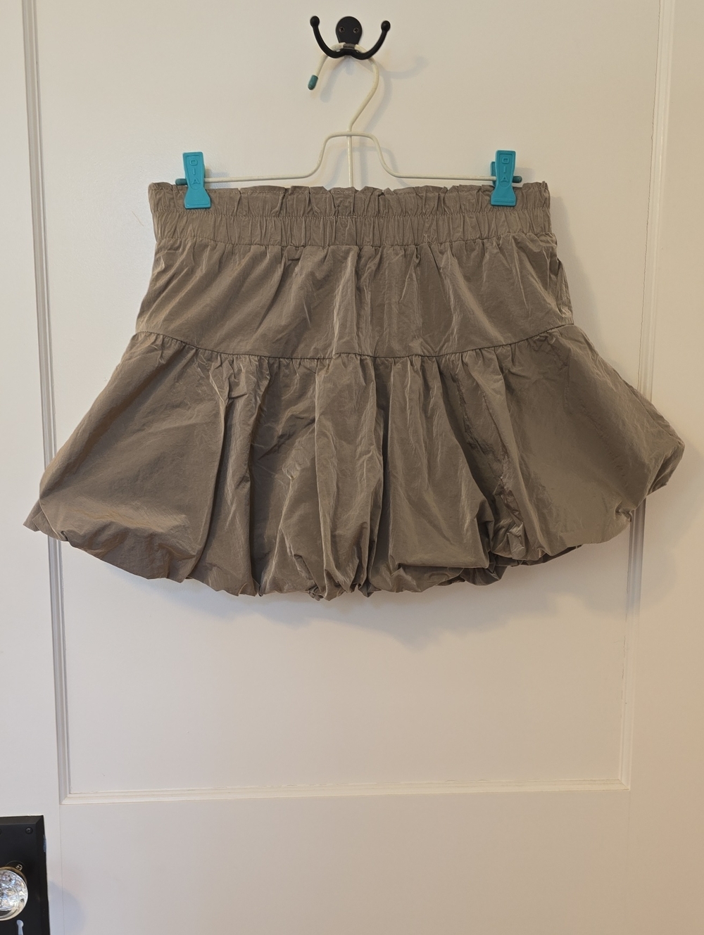 EVRI Taupe Bubble Skort with Elastic Waist